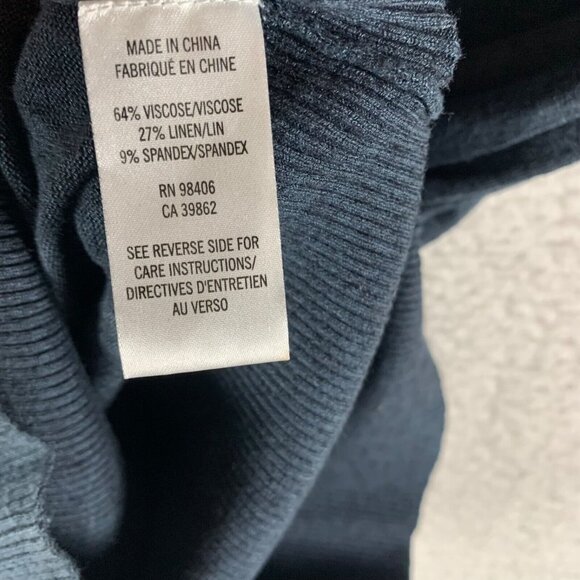 Theory Avanti Briola Women's Marine Knit Pullover Sweater Dress Linen S NWT 9198 - Picture 9 of 12